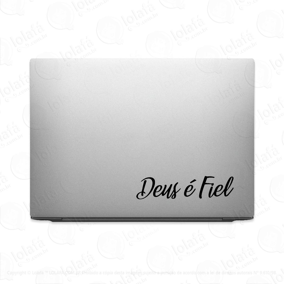 adesivo para notebook deus É fiel manuscrito mod:2288