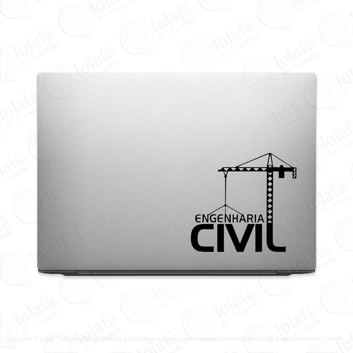 adesivo para notebook profissão engenharia civil mod:2295