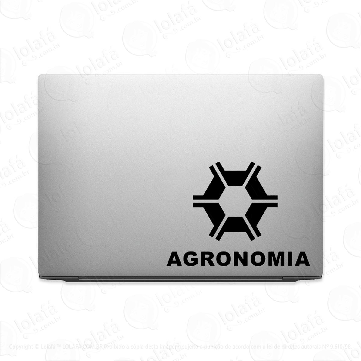 Loja da Agronomia - Adesivo logo Agronomia Branco