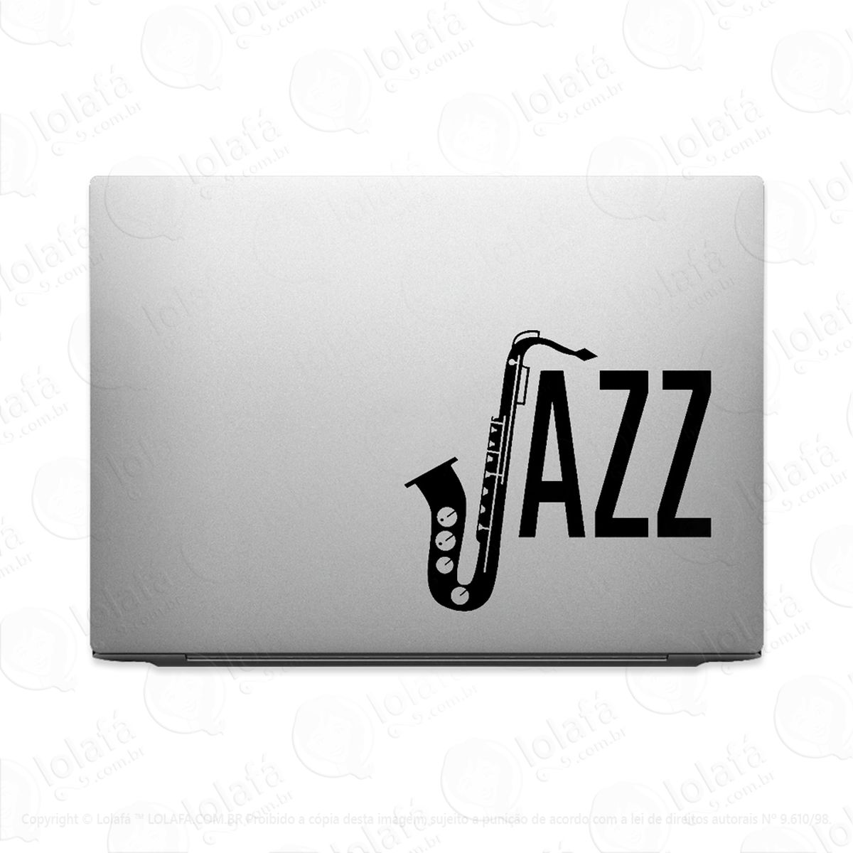 adesivo para notebook jazz saxofone música sax mod:2306