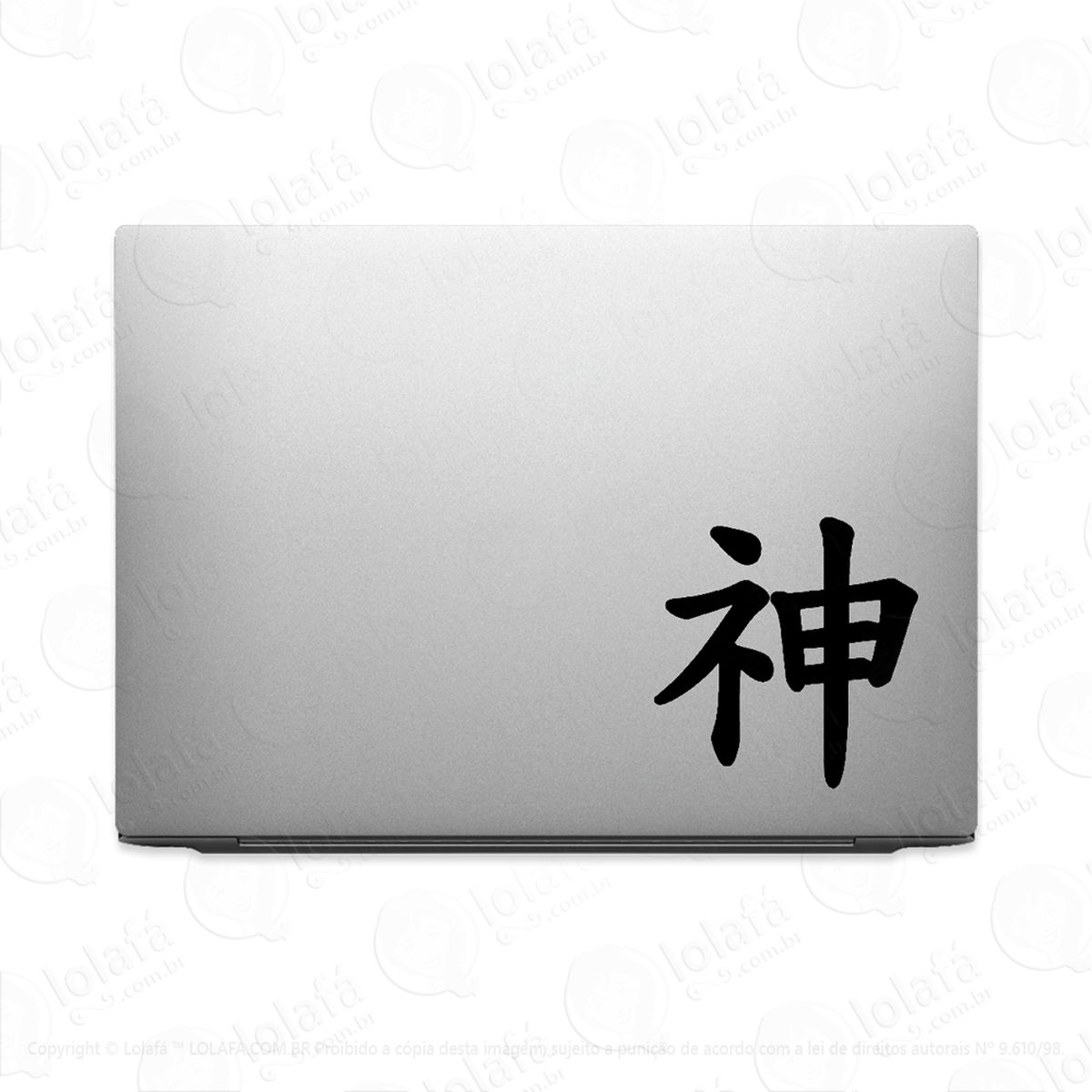 adesivo para notebook kanji japonês - deus mod:2312