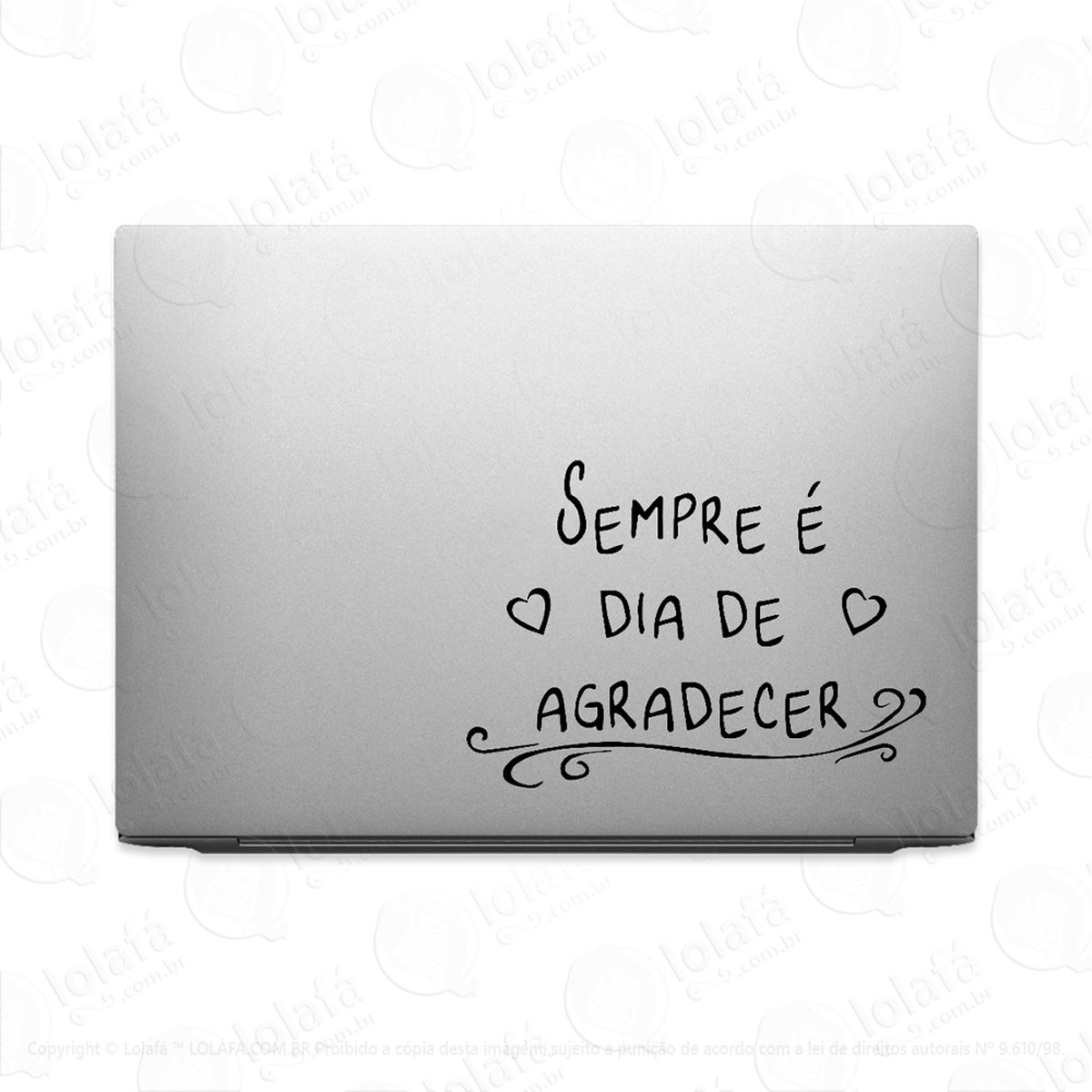 adesivo para notebook sempre É dia de agradecer mod:2314