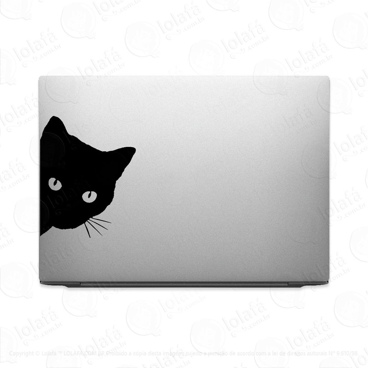 adesivo de notebook gato espiando mod:2335