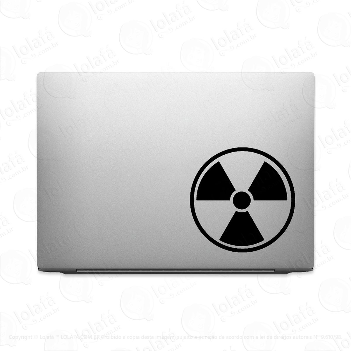 adesivo para notebook símbolo nuclear de radiação mod:2356