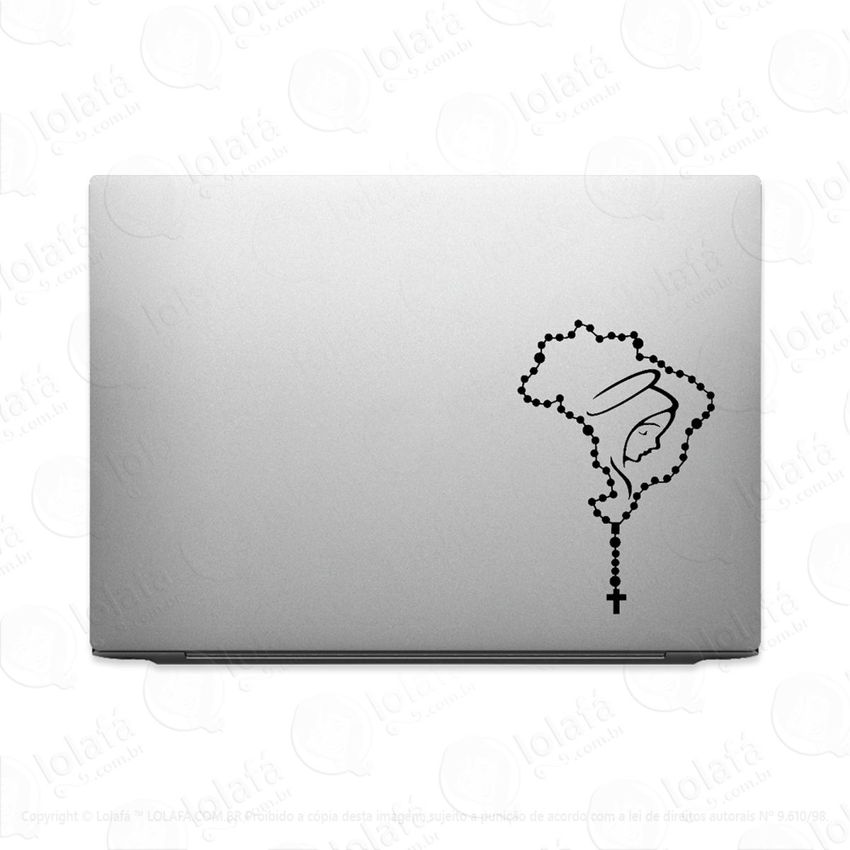 adesivo para notebook nossa senhora aparecida terço brasil mod:2390