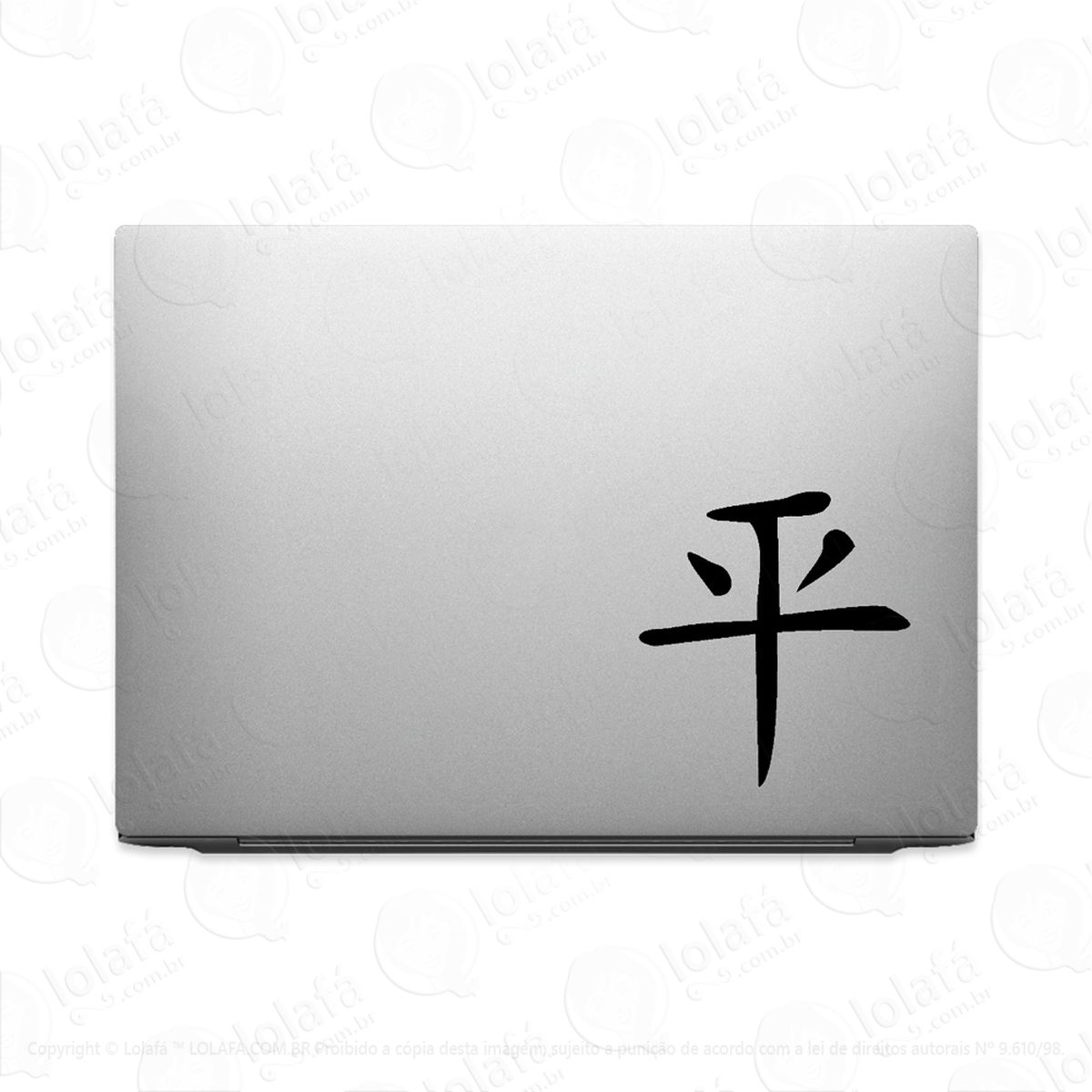 adesivo para notebook ideograma japonês paz mod:2391