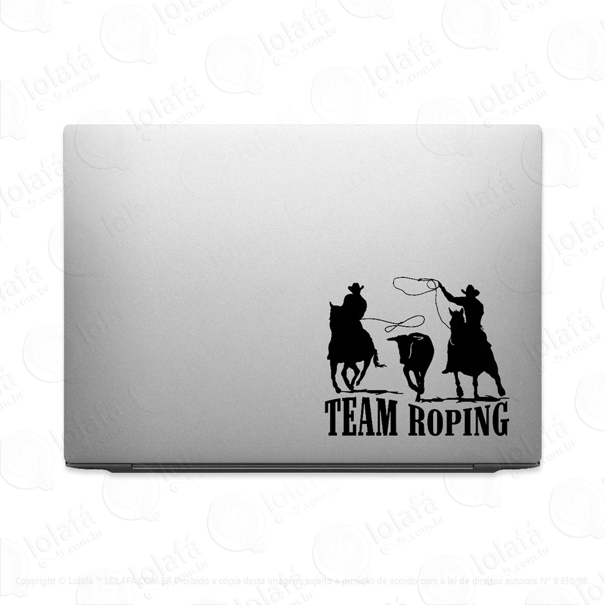 adesivo para notebook team roping cowboy mod:2402