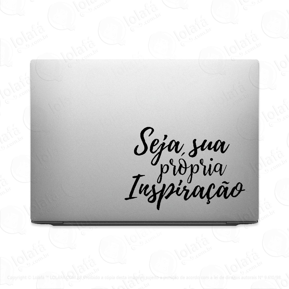 adesivo para notebook frase seja sua própria inspiração mod:2418