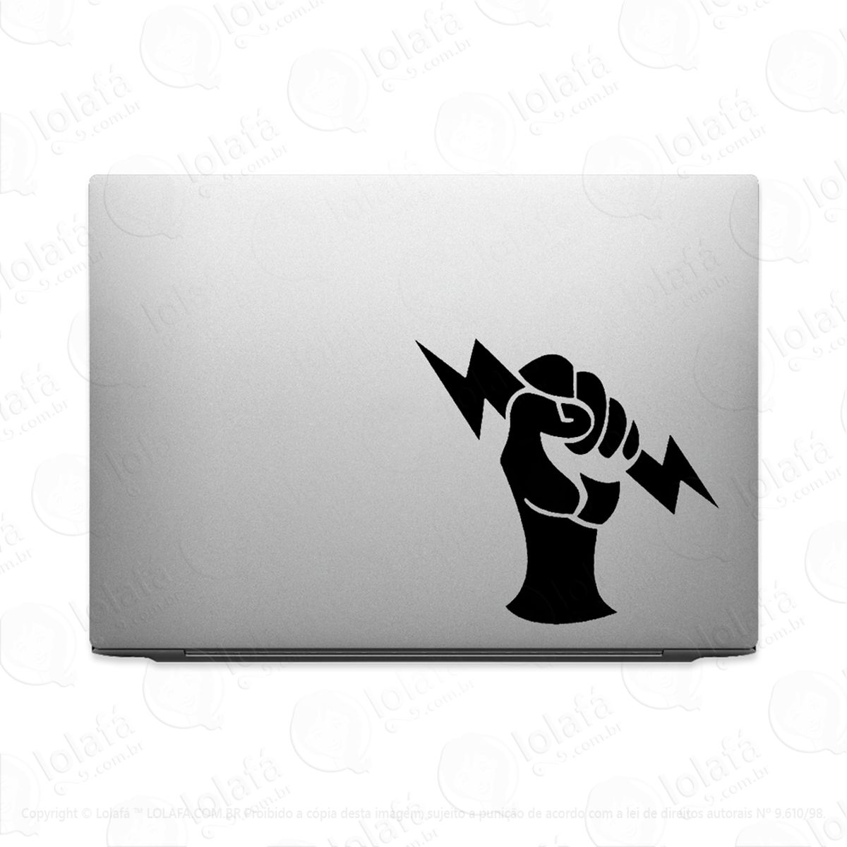 adesivo para notebook deus trovão zeus mão raio mod:2448