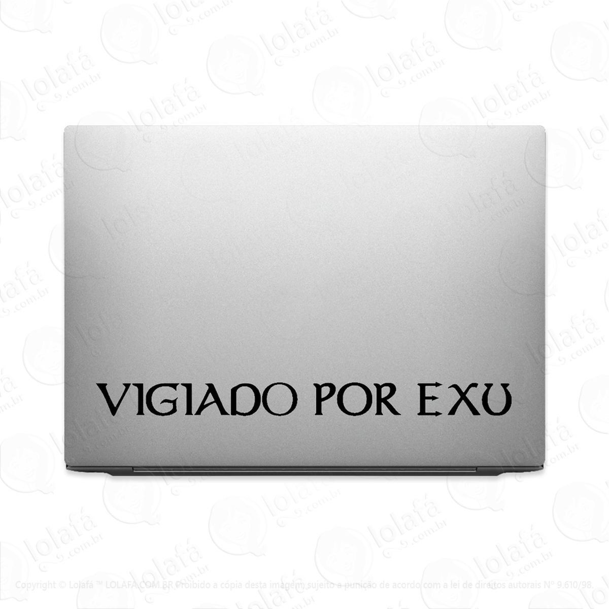 adesivo tablet notebook pc vigiado por exu candomblé umbanda mod:2470