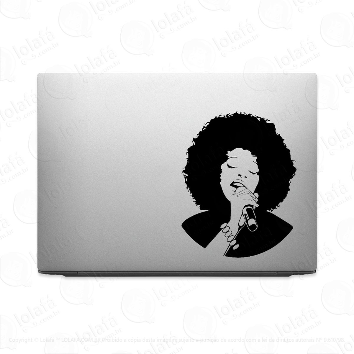 adesivo para notebook cantora soul black power mod:2492