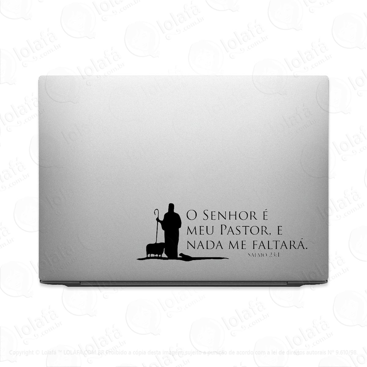 adesivo para notebook o senhor É meu pastor salmo 23 mod:2499