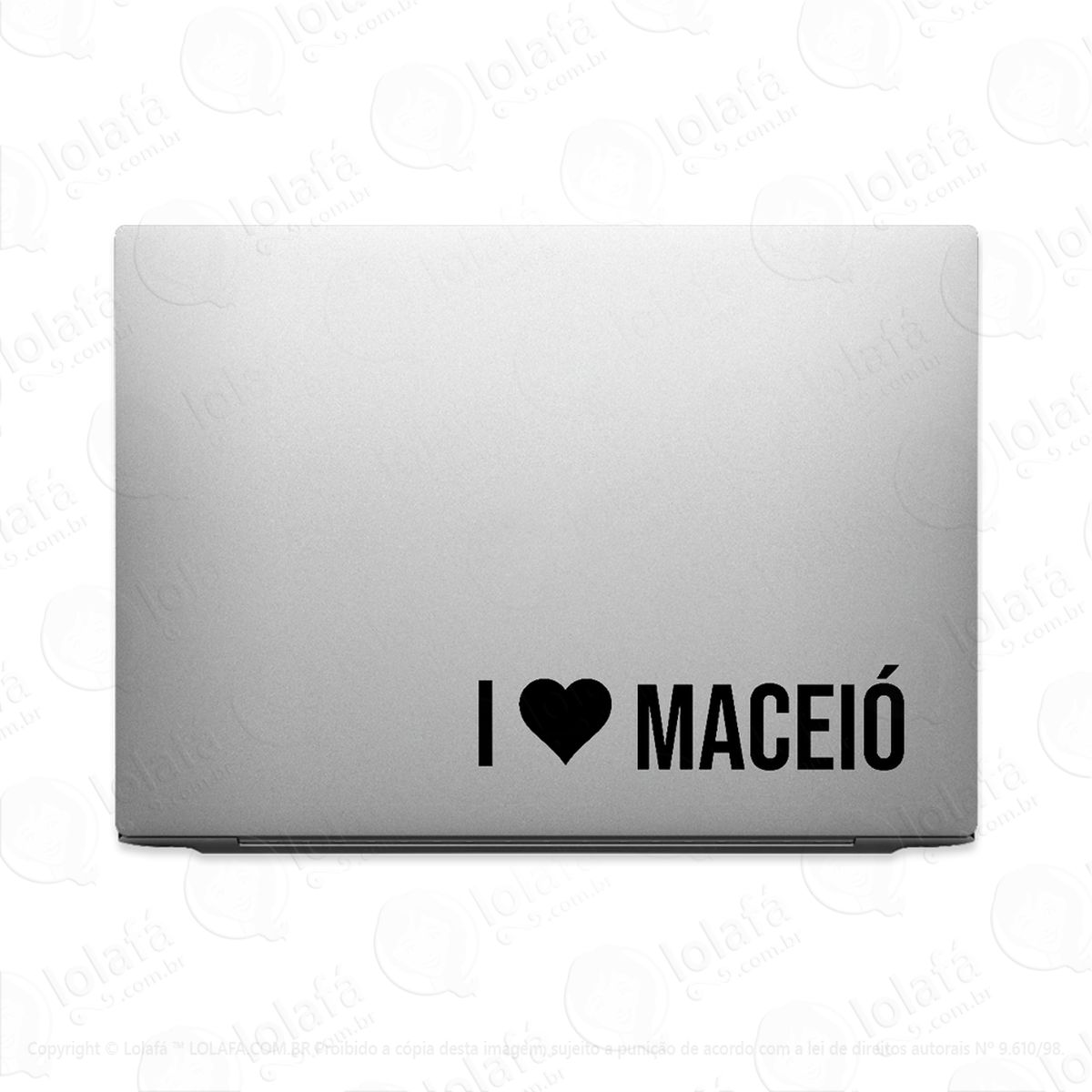 adesivo para notebook eu amo maceió - i love maceió mod:2511