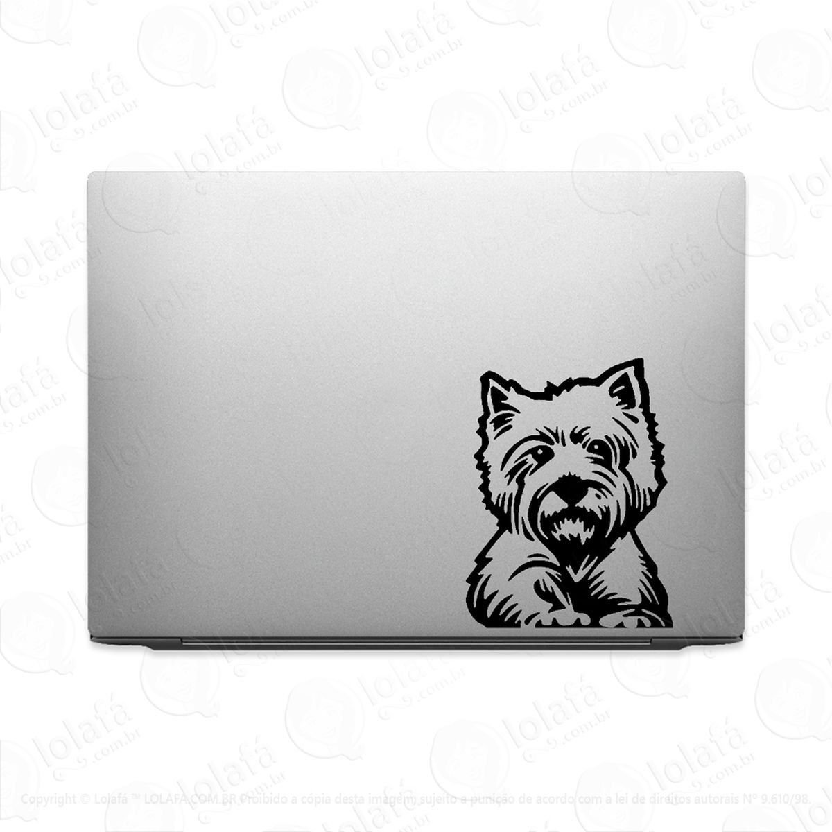 adesivo de notebook cachorro york shire terrier mod:2513