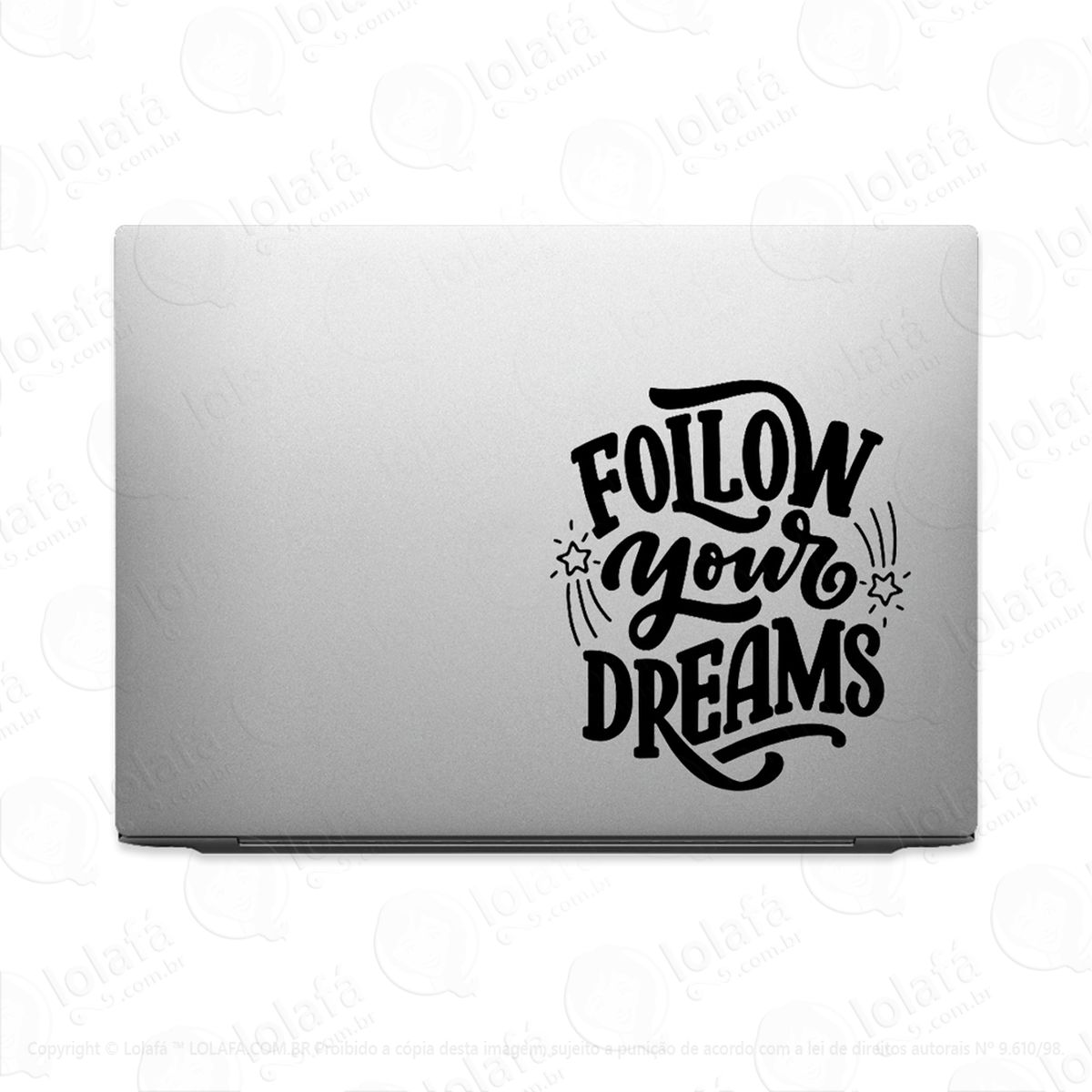 adesivo para notebook motivacional siga seus sonhos mod:2521