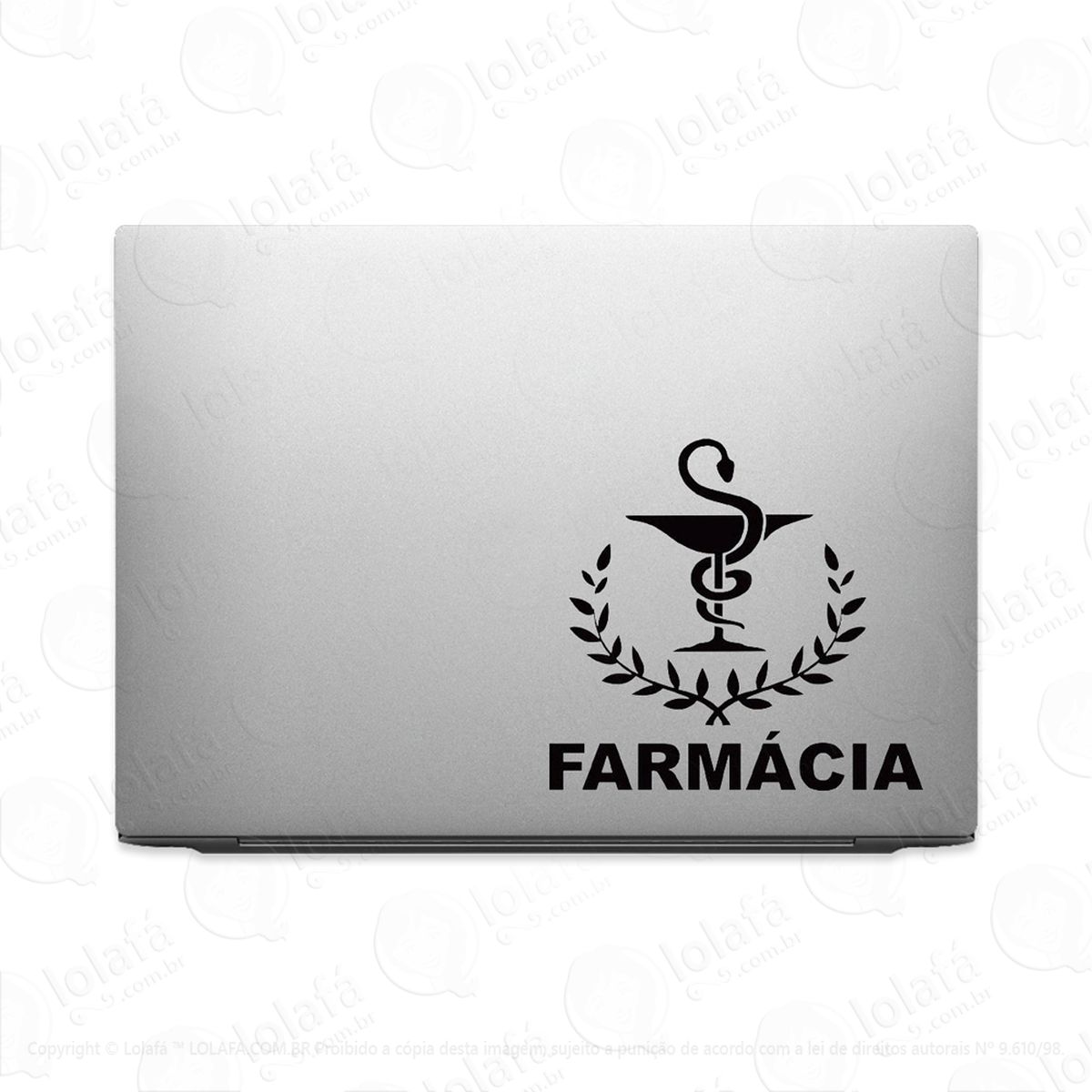 adesivo para notebook farmácia curso faculdade mod:2533