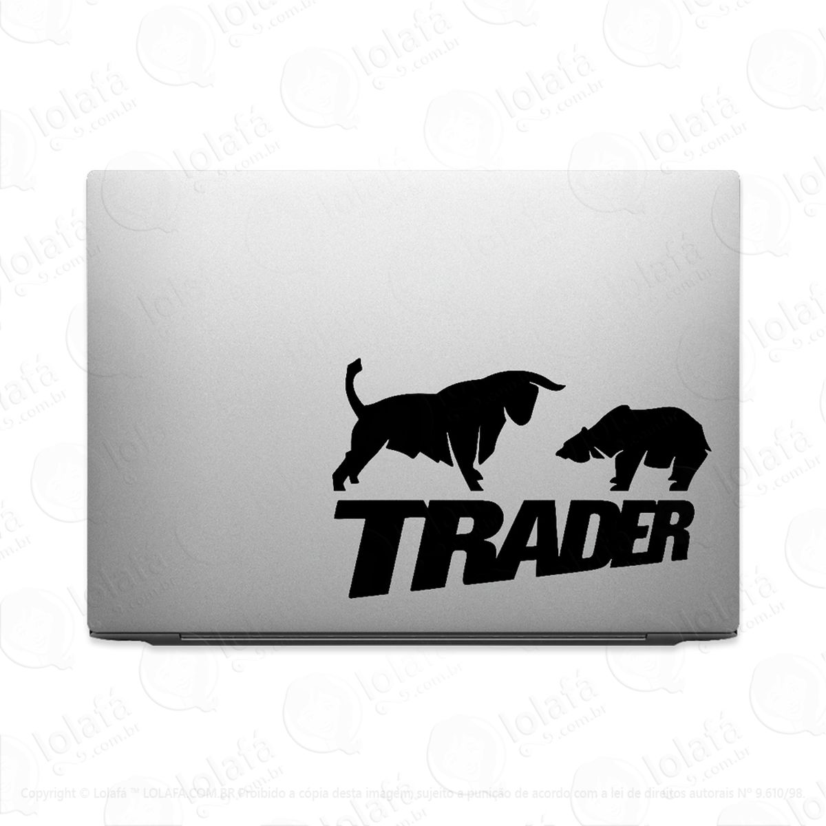 adesivo para notebook trader de ações e criptomoedas mod:2557