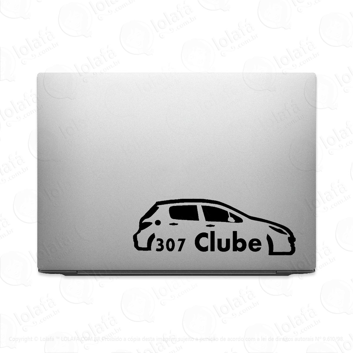 adesivo para notebook clube do carro peugeot 307 mod:2566