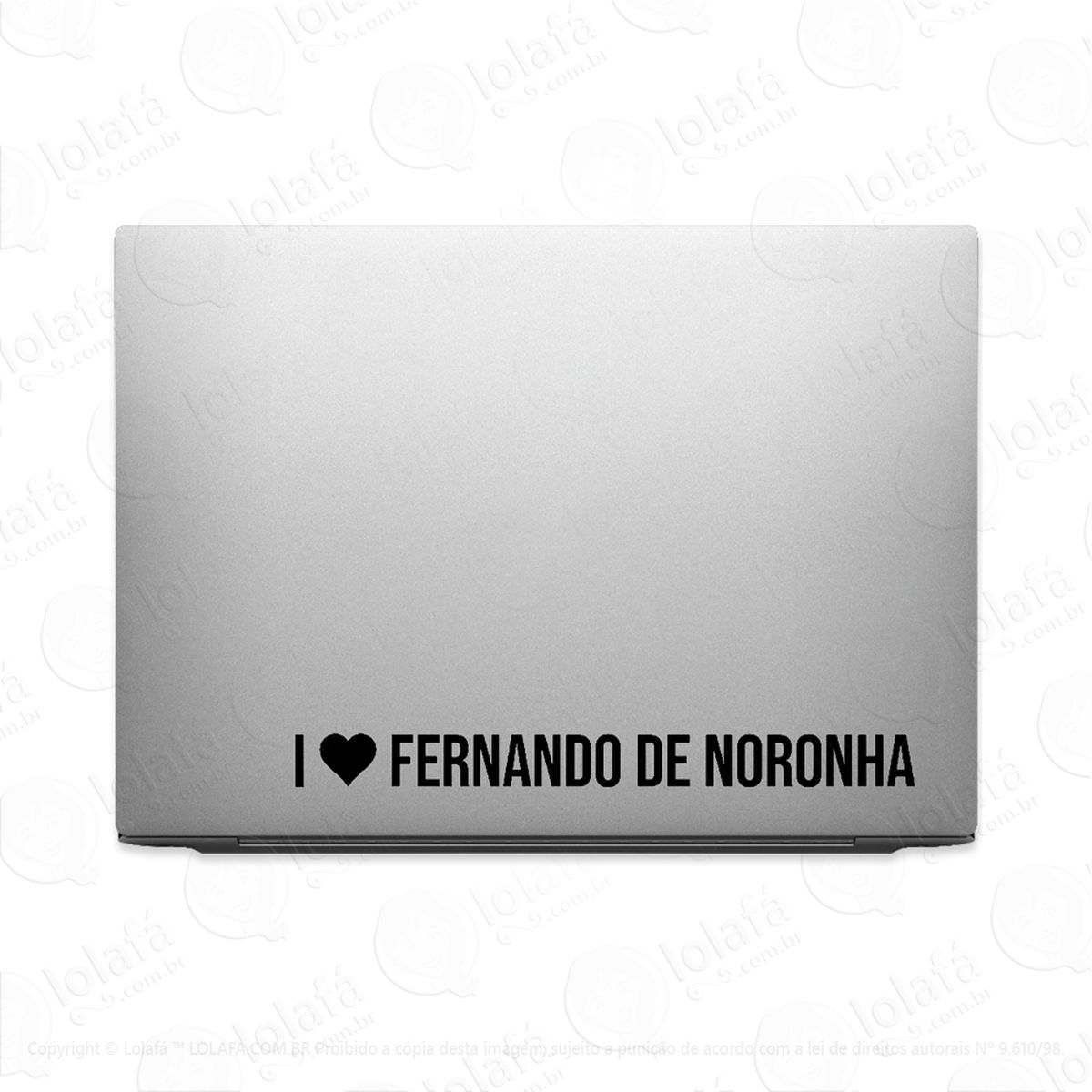 adesivo para notebook eu amo fernando de noronha - i love mod:2569