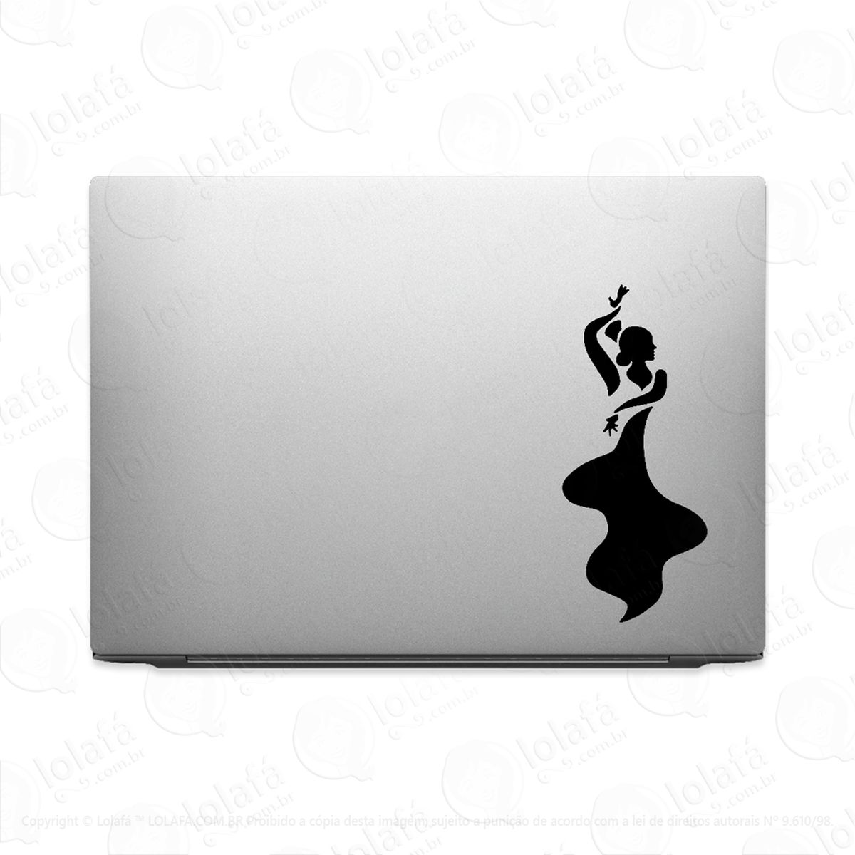 adesivo tablet notebook flamenco dança mulher macbook mod:2587