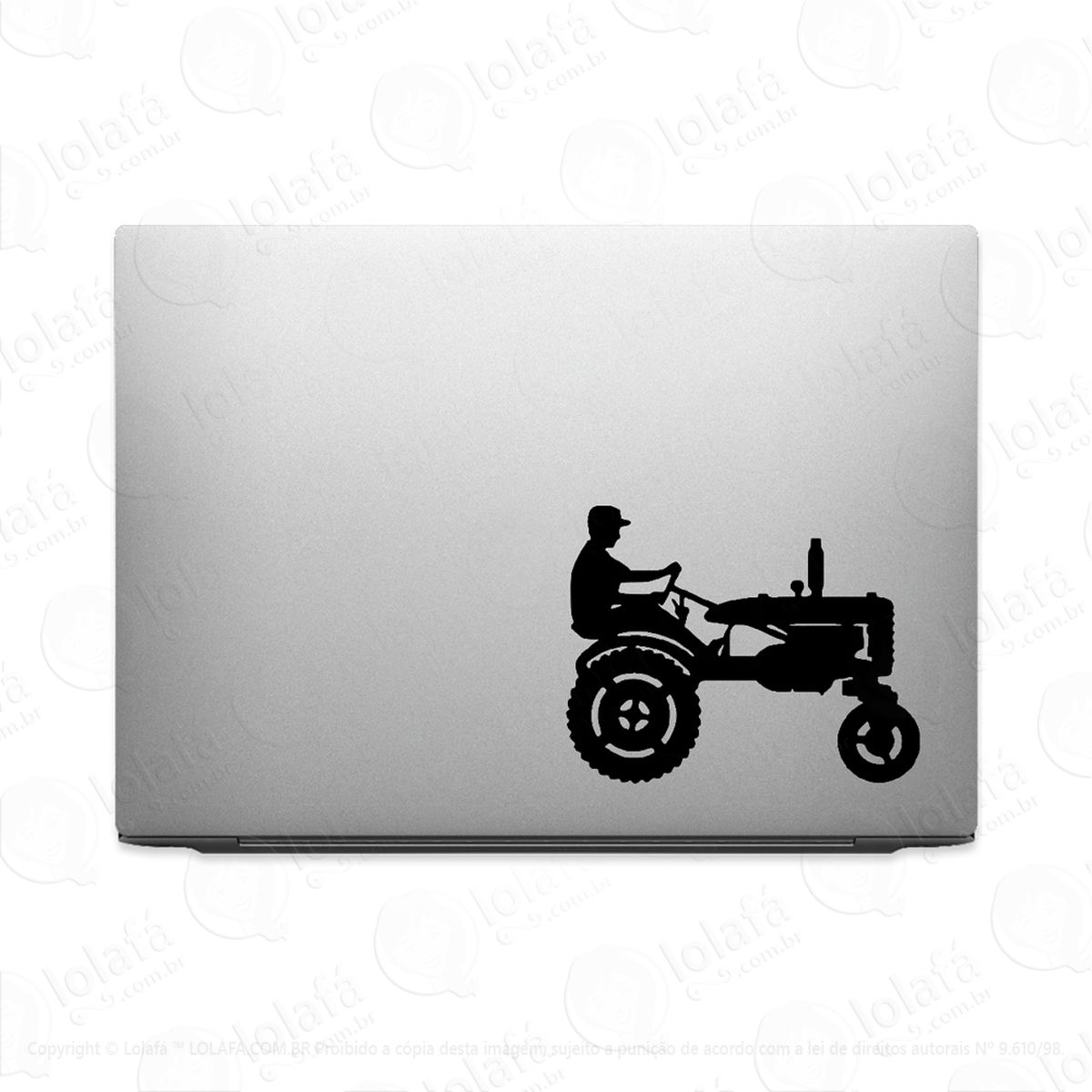 adesivo para notebook homem em trator agrícola mod:2605