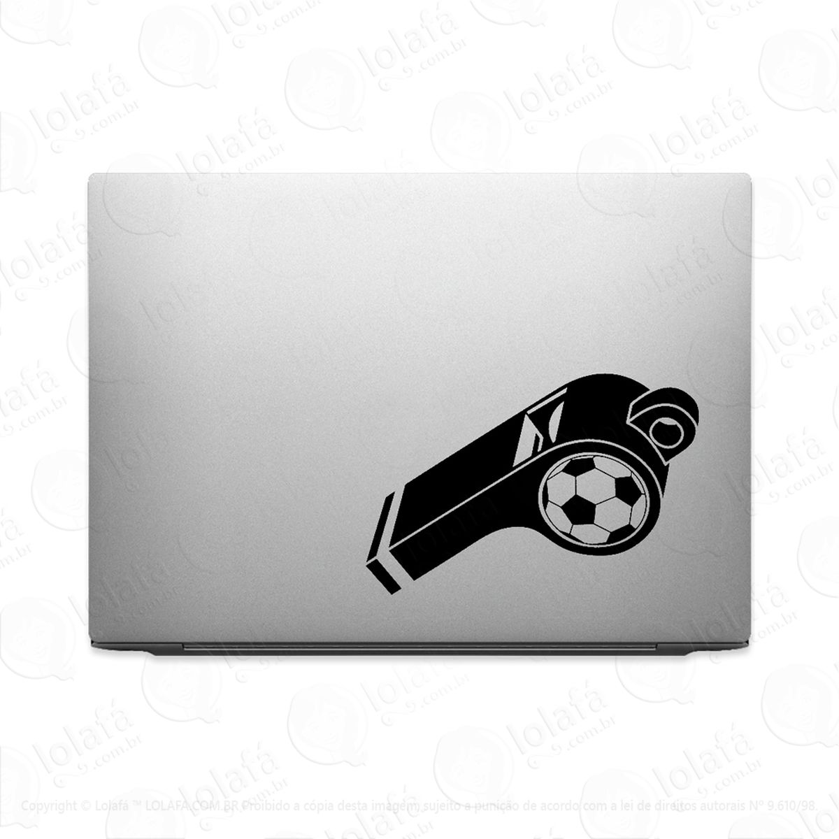 adesivo para notebook apito bola juiz de futebool mod:2618