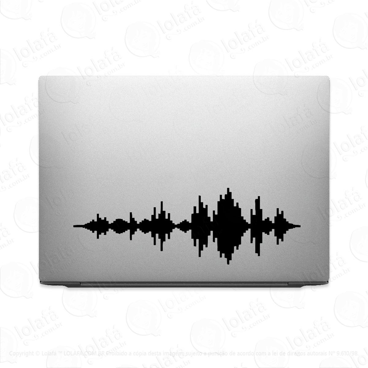 adesivo para notebook música frequência sonora mod:2623