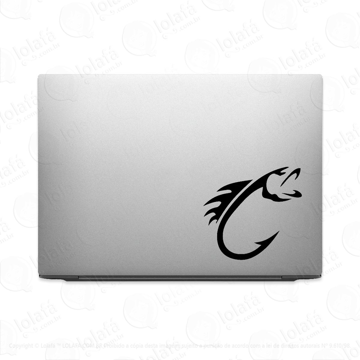 adesivo para notebook pesca esportiva anzol peixe mod:2630