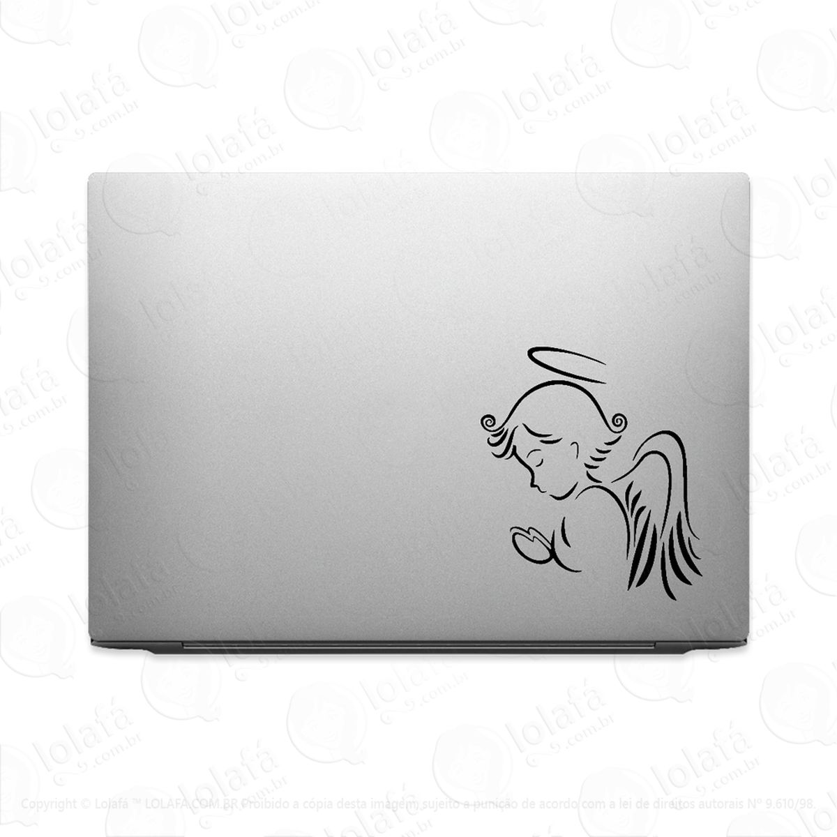 adesivo para notebook anjo da guarda criança oração bebê mod:2635