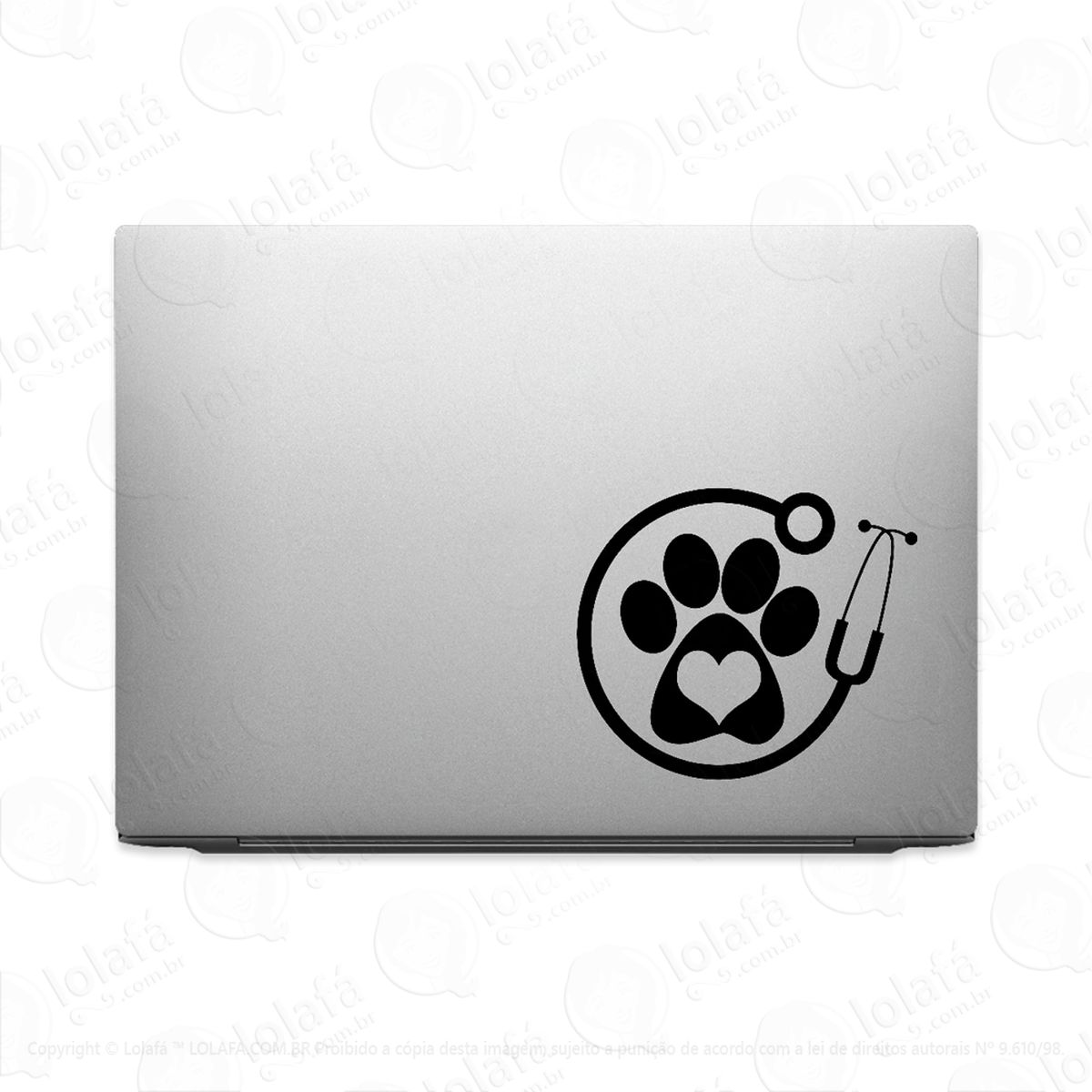 adesivo para notebook veterinário amor pelos animais mod:2688