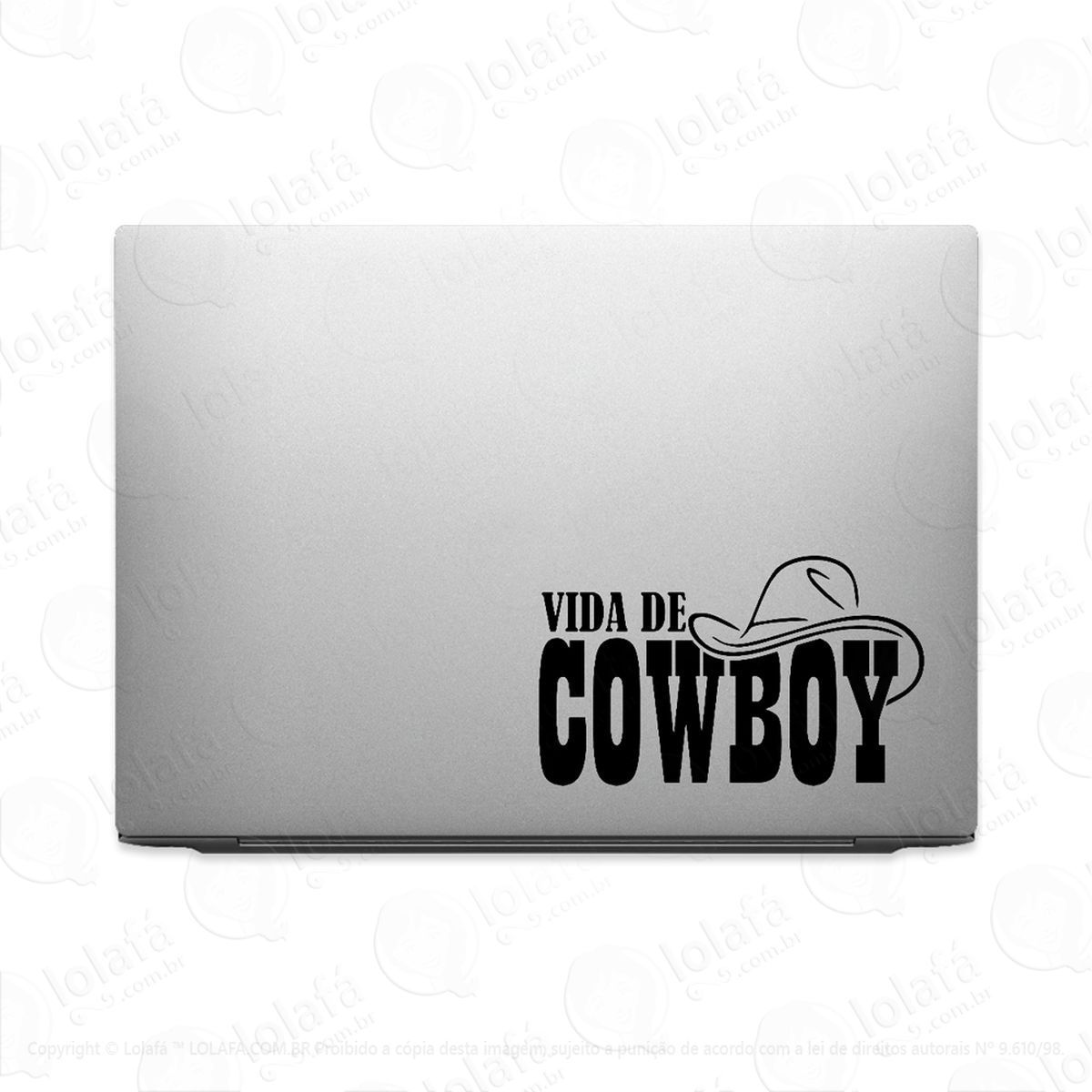 adesivo para notebook vida de cowboy chapéu mod:2699