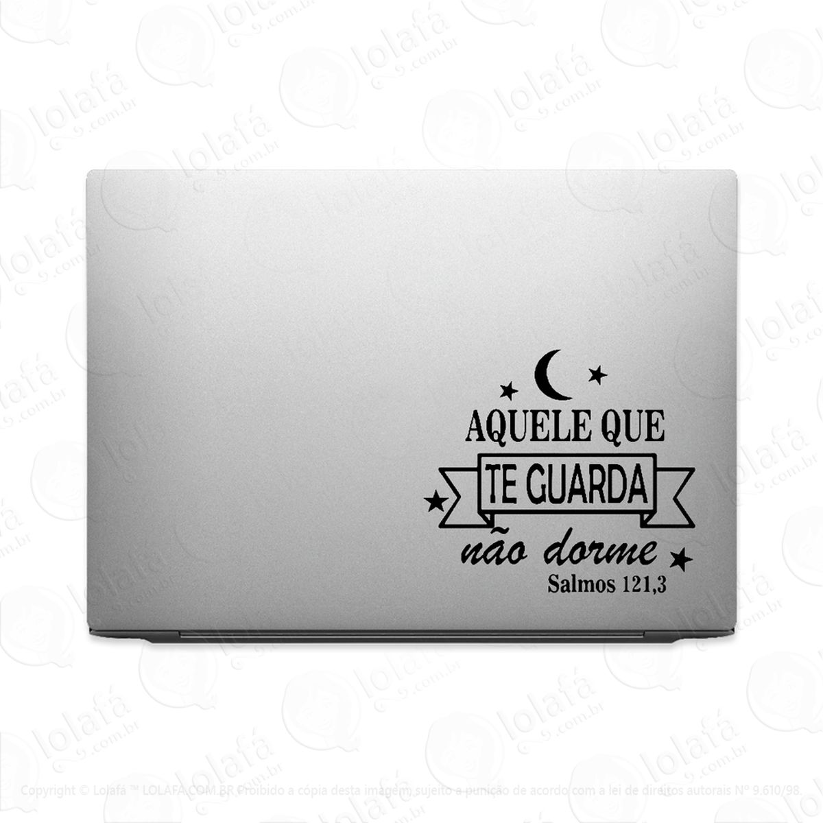 adesivo para notebook aquele que te guarda não dorme mod:2705