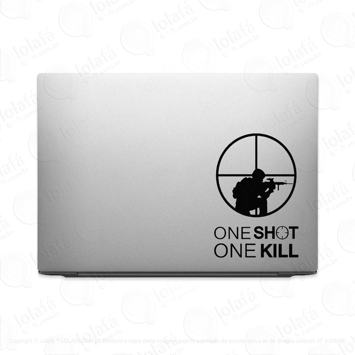 adesivo para notebook one shot one kill airsoft mod:2707