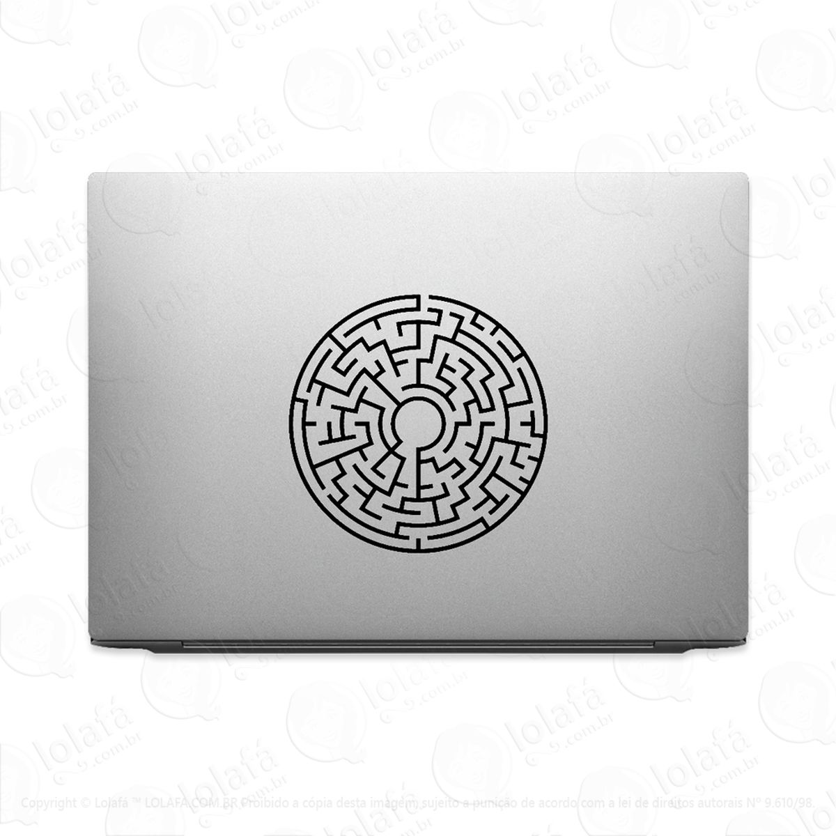 adesivo para notebook enigma labirinto circular mod:2711