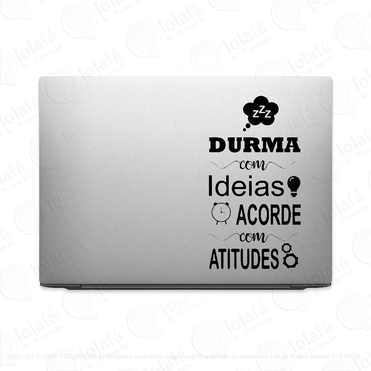 adesivo para notebook durma com idéias mod:2720