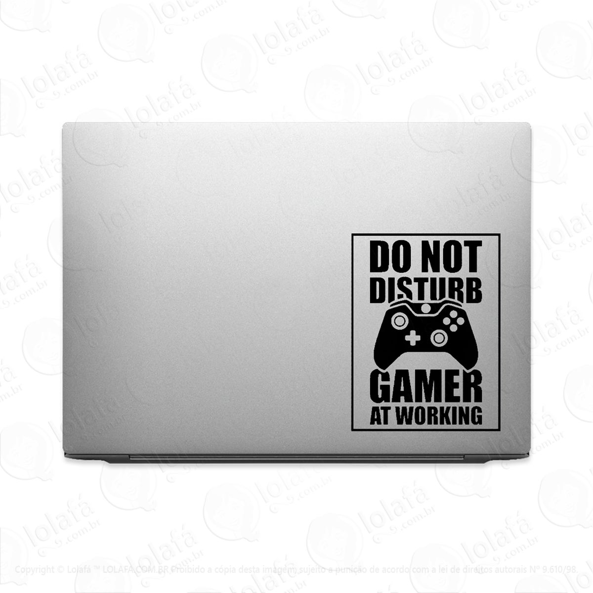 adesivo para notebook not disturb gamer at working mod:2727