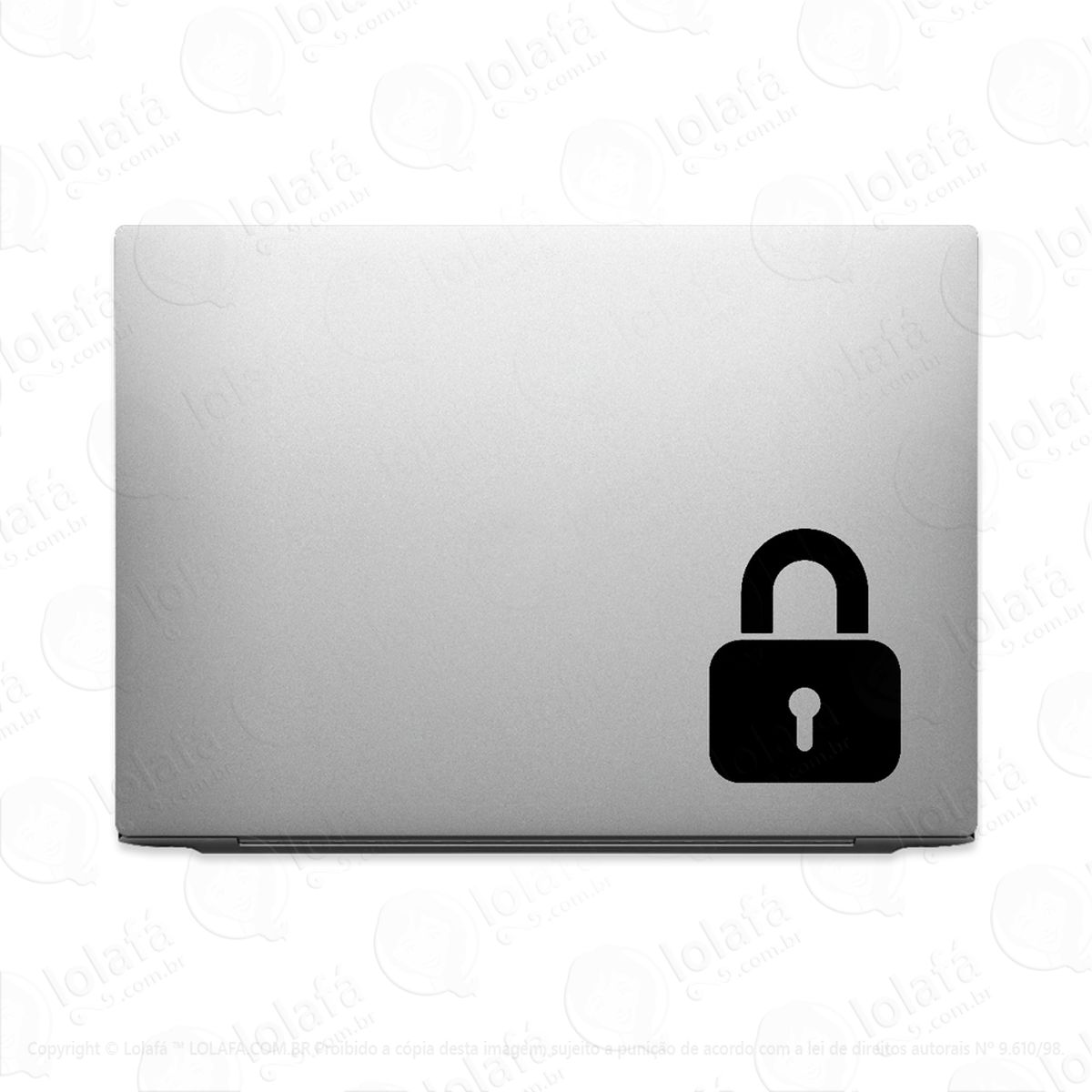 adesivo para notebook cadeado trava segura mod:2744