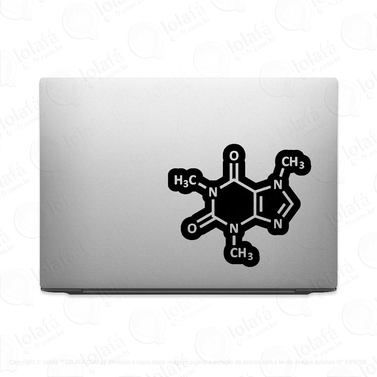 adesivo para notebook fórmula química café mod:2754