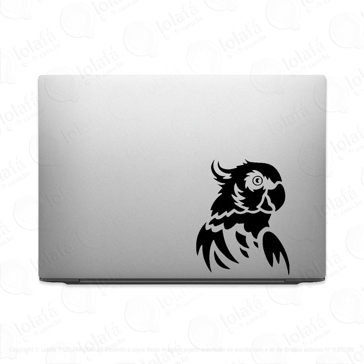 adesivo de notebook papagaio ave animal silvestre mod:2759