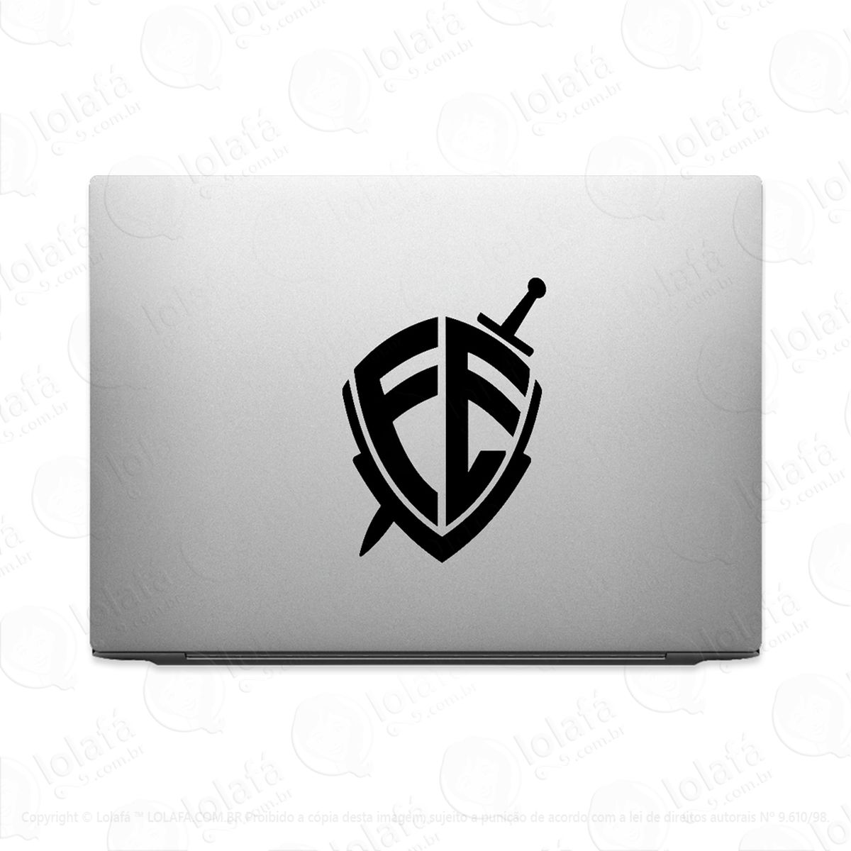 adesivo para notebook escudo da fé cristão religioso mod:2770