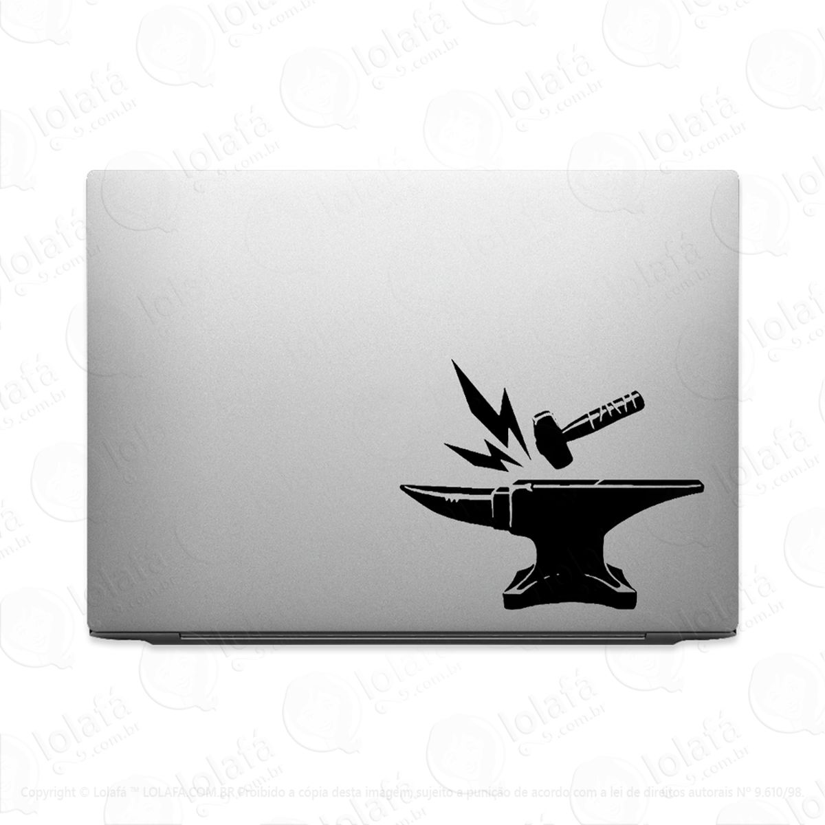 adesivo para notebook forja martelo artesão ferro mod:2783