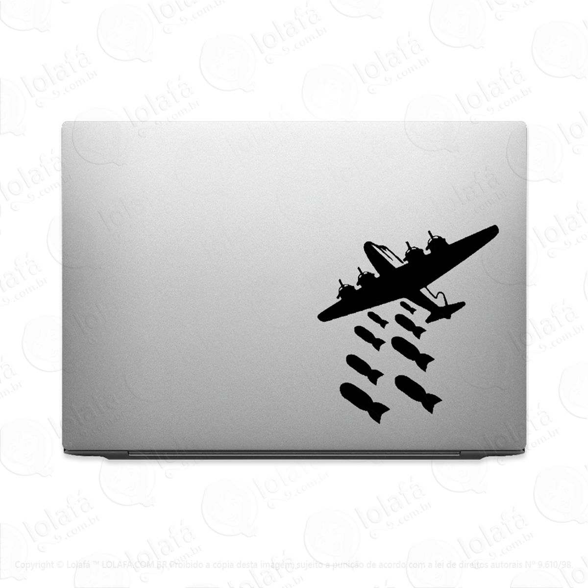 adesivo para notebook avião bombardeiro de guerra bomba mod:2786