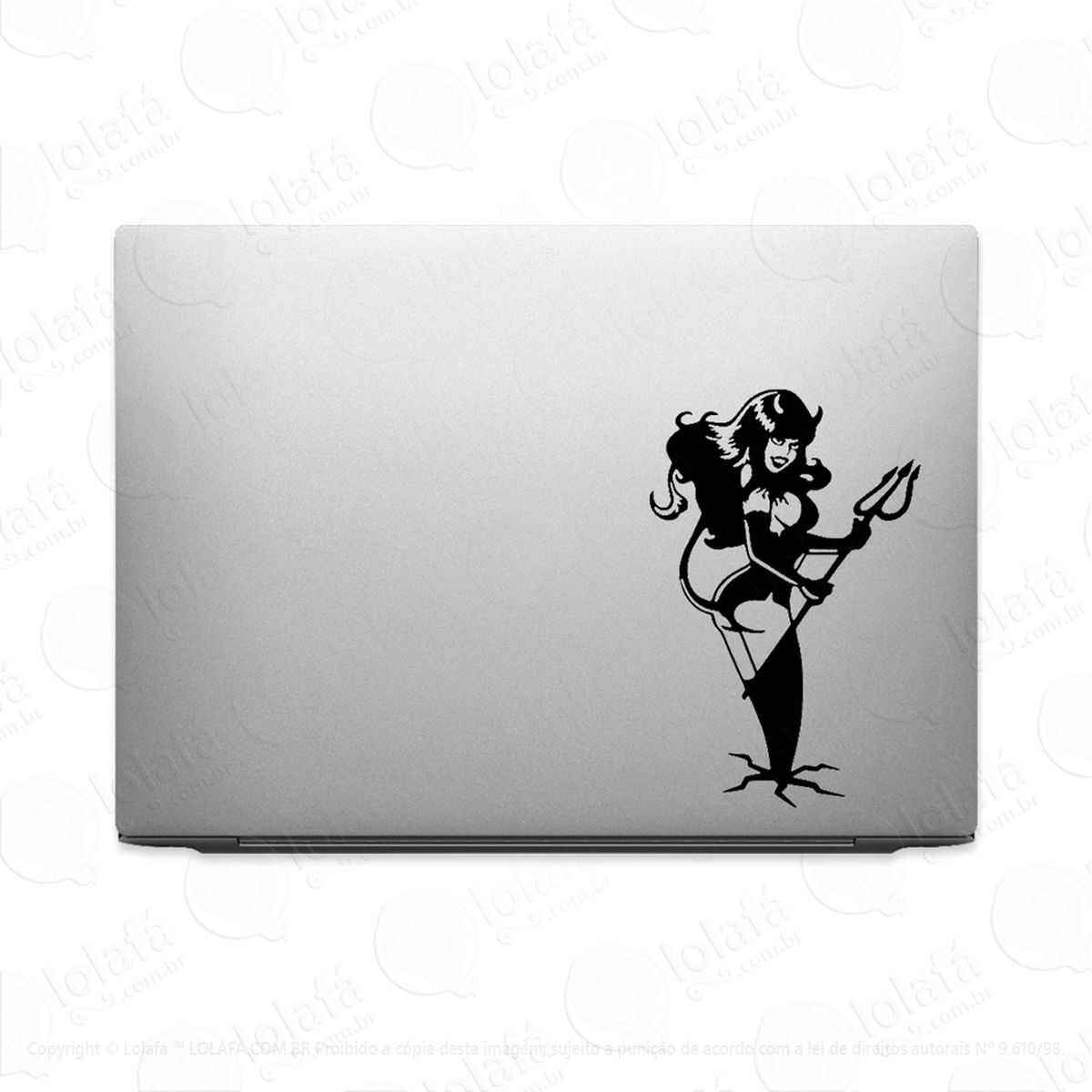 adesivo para notebook mulher diabinha sexy garota mod:2788