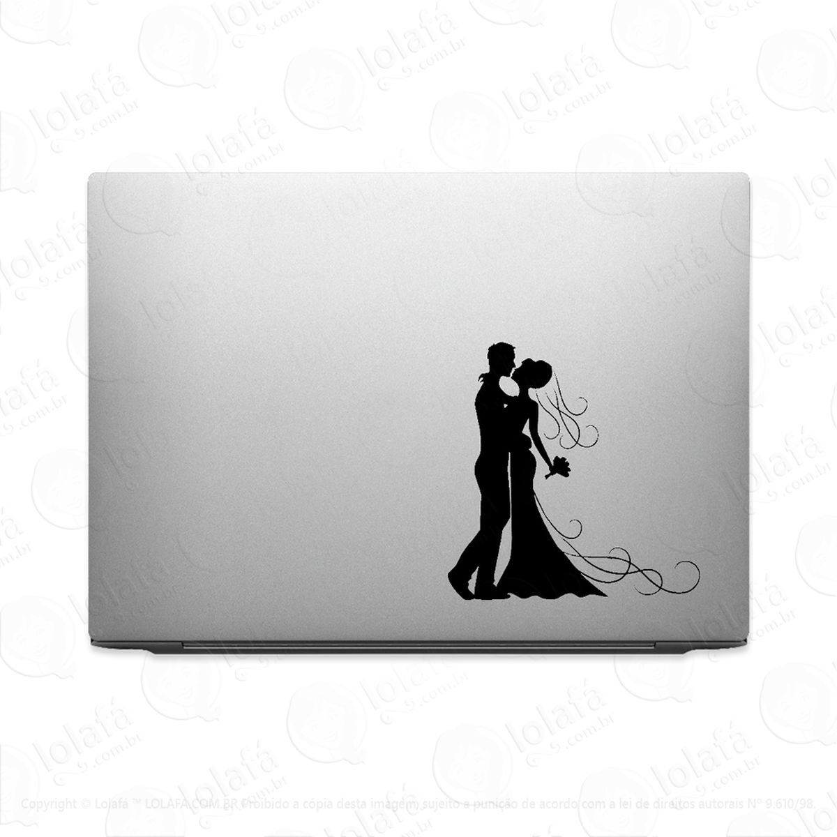 adesivo para notebook beijo de noivos casando mod:2814