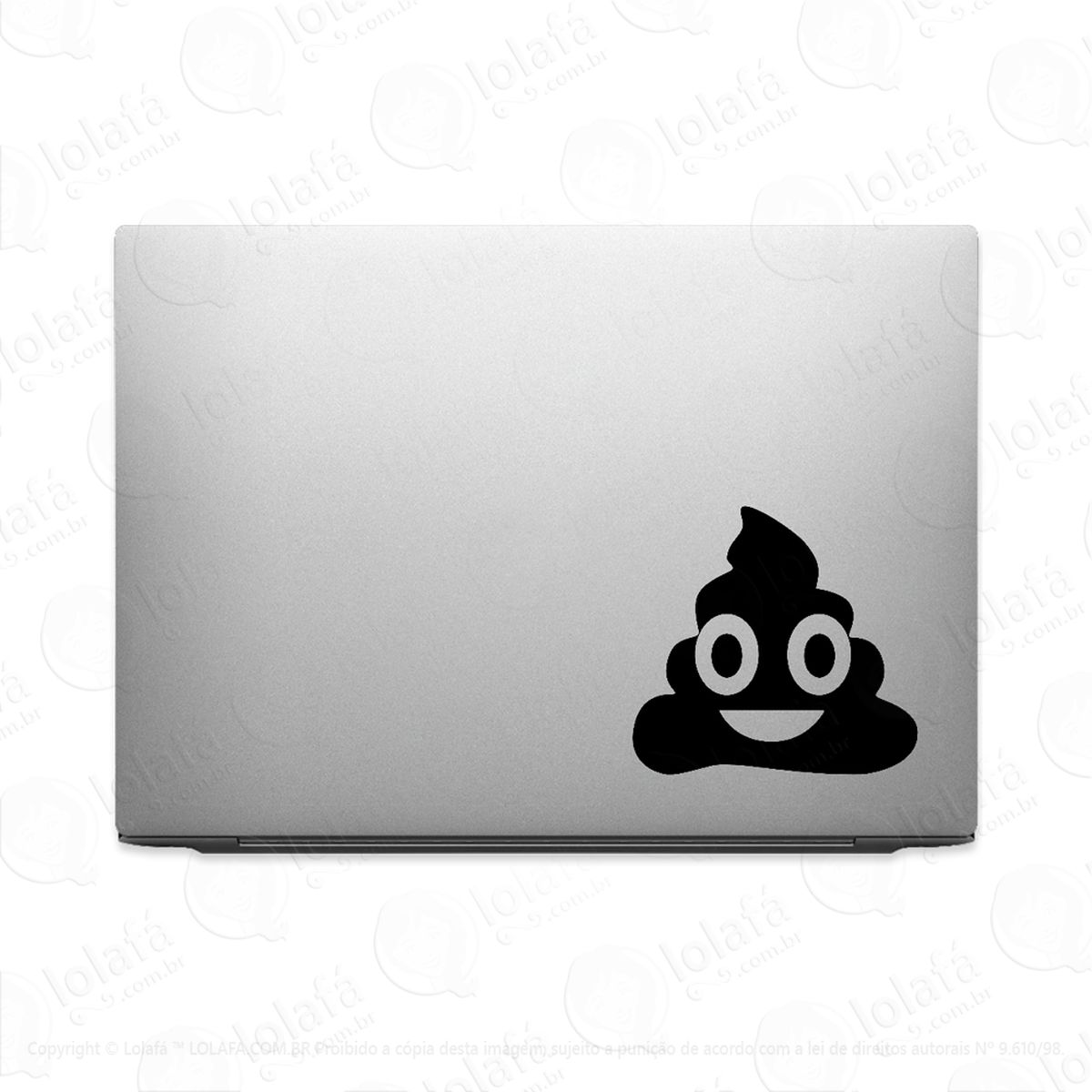 adesivo para notebook emoji cocô mod:2818