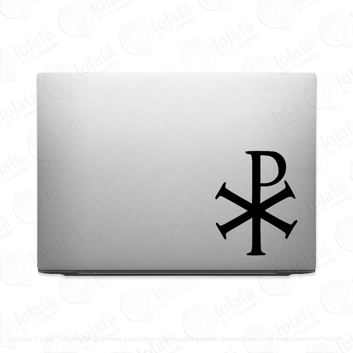 adesivo para notebook chi rho cristão mod:2833