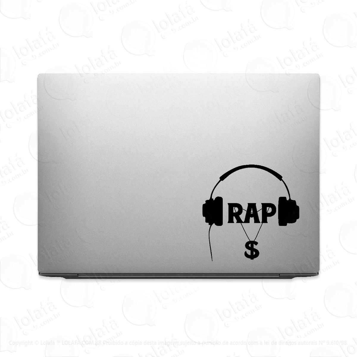 adesivo para notebook fones de ouvido rap mod:2839