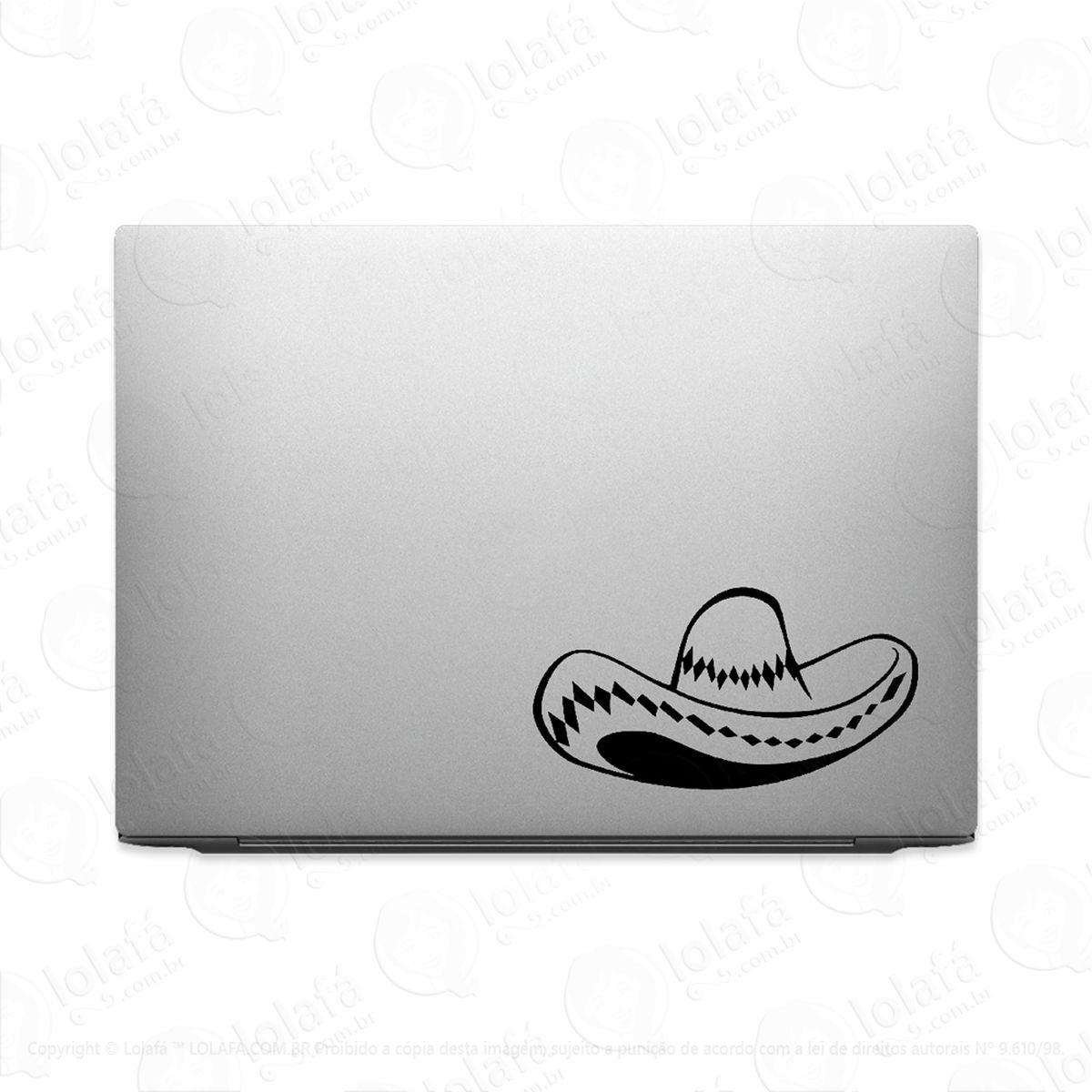 adesivo para notebook chapéu sombreiro mexicano mod:2857