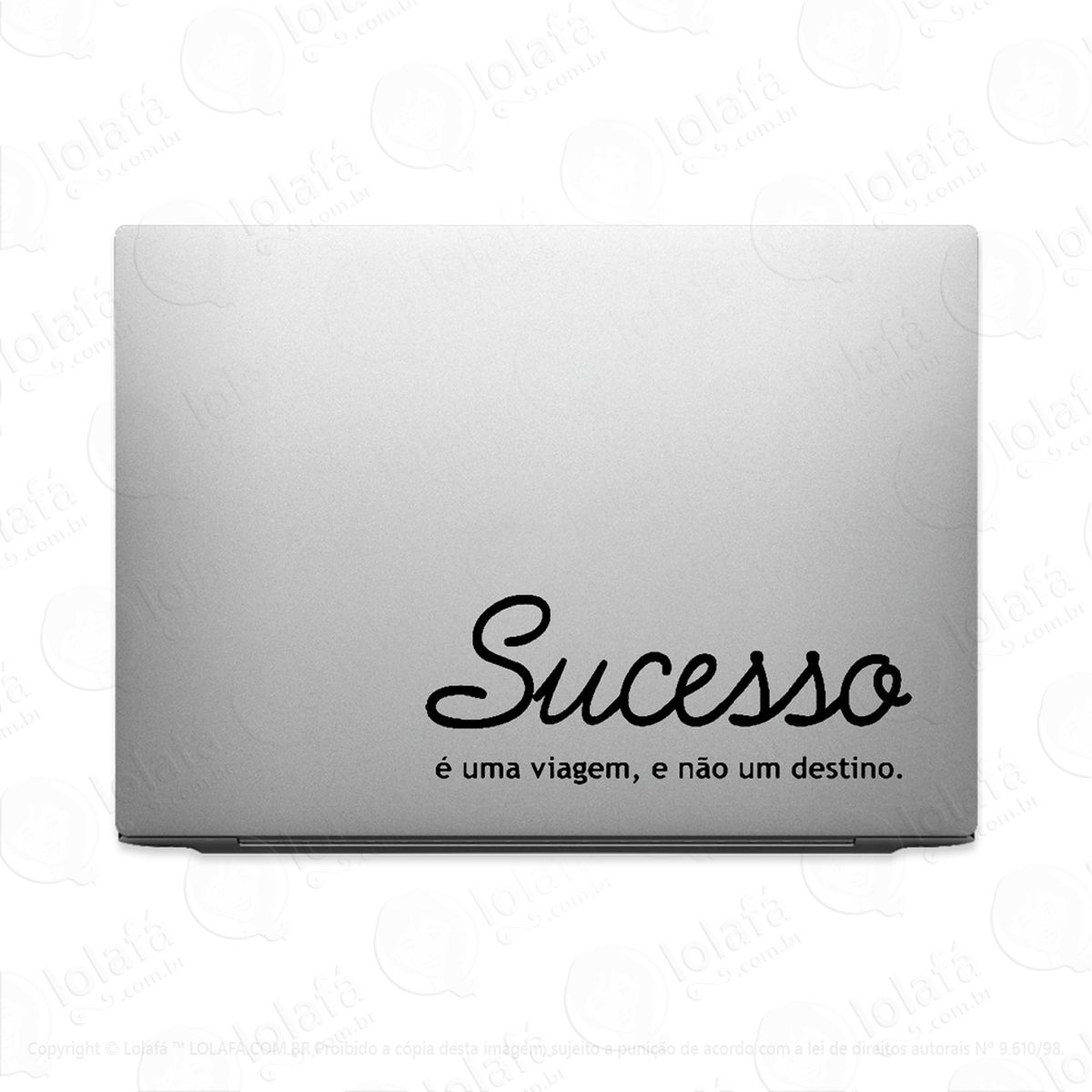 adesivo para notebook frase sucesso É uma viagem mod:2861