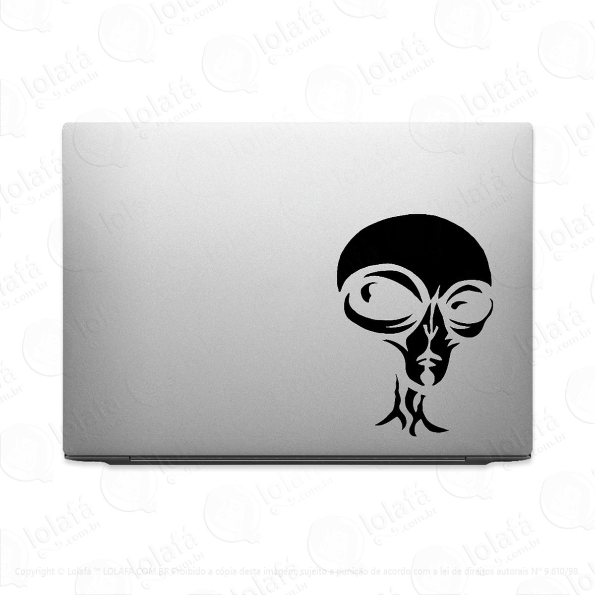 adesivo para notebook et alien cabeça mod:2870